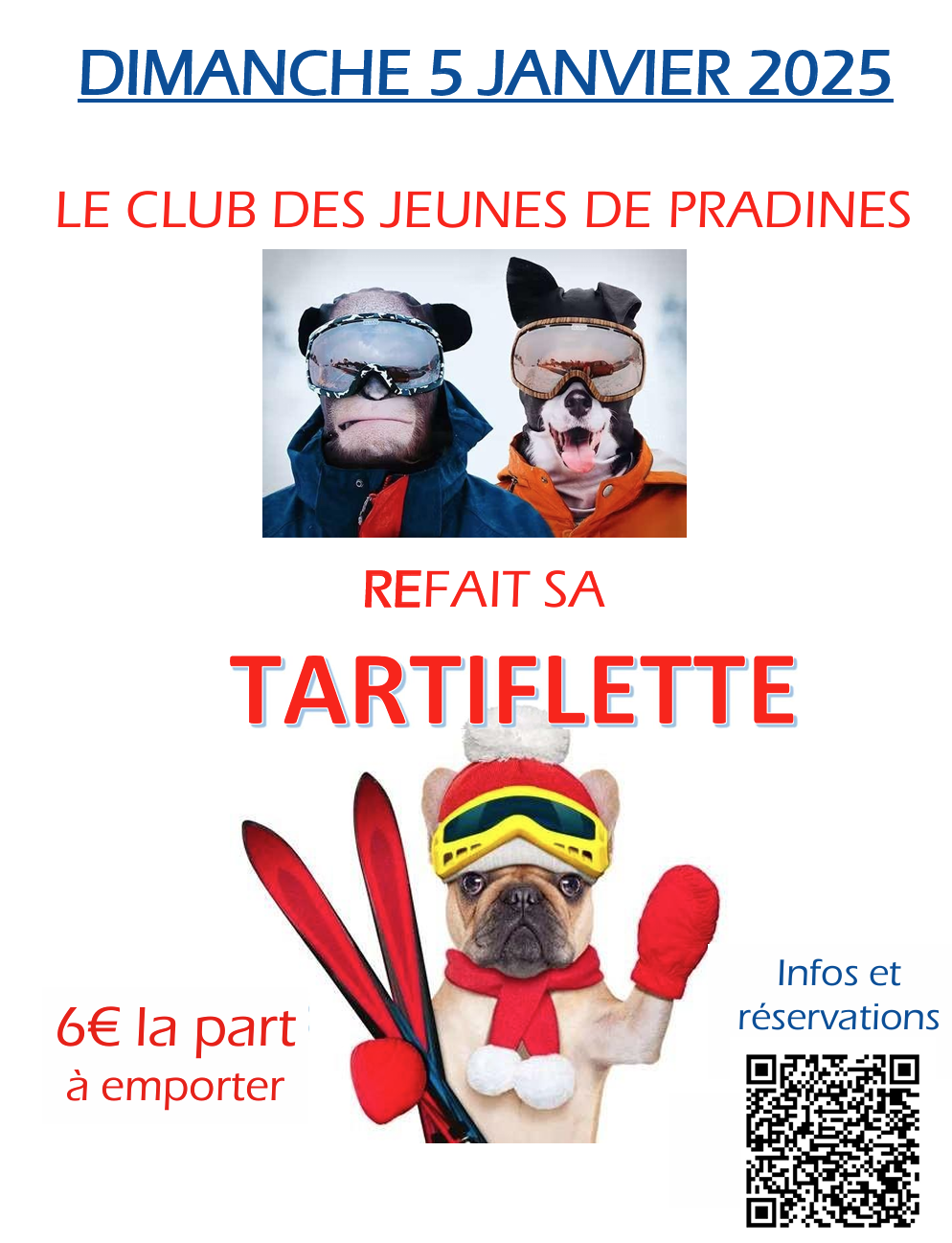 Tartiflette du club des jeunes de Pradines
